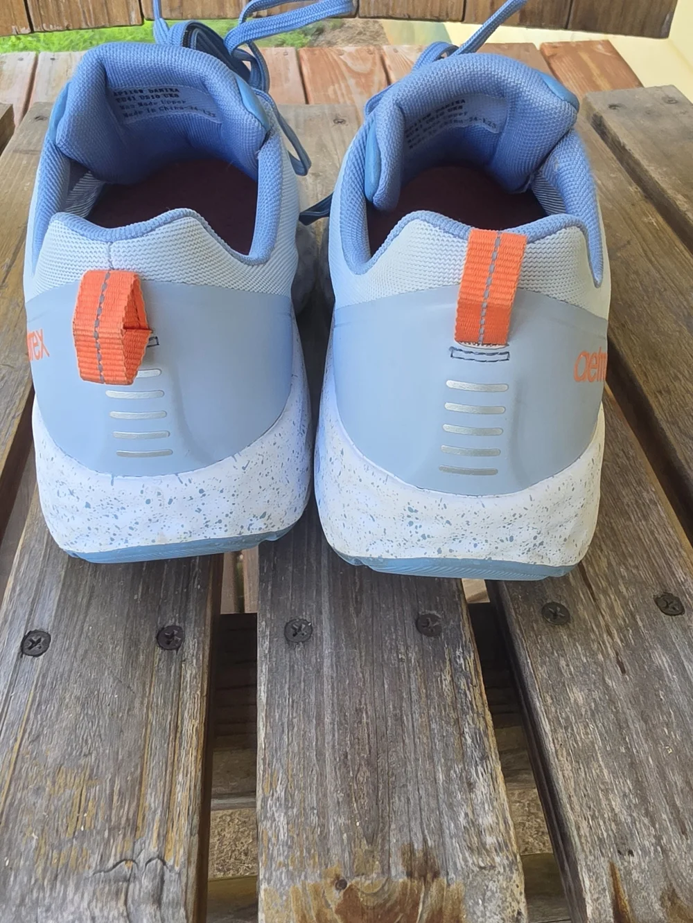 Aetrex Danika Light Blue Orange Arch Support Sneakers AP116W Women’s 10